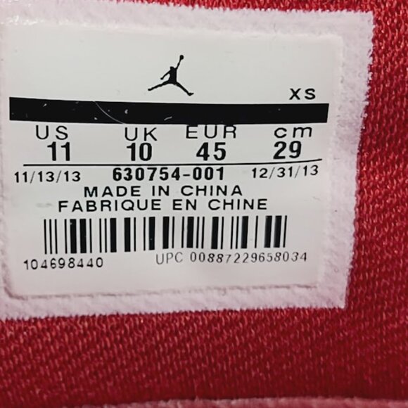 Jordan Men's Black Red Air Hydro 3 630754-001Slip-On Casual Slide Sandal Size 11 - Picture 6 of 7